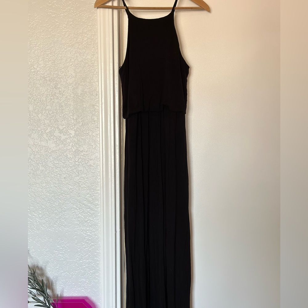 Long black summer dress